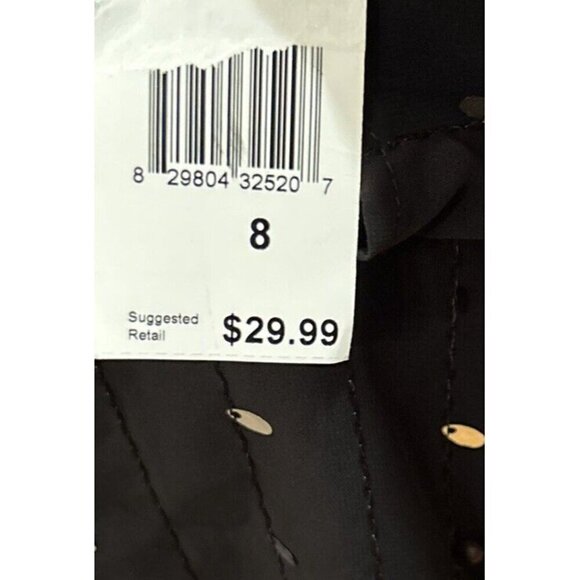 Rabbit Rabbit Rabbit Womens Black Sequin Cocktail Dress Cold Shoulder Size 8 - Picture 4 of 5
